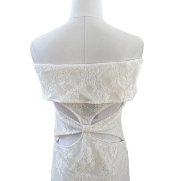 ASOS Lioness Cut Out Lace Mini Dress White Size 8 NWT - Picture 7 of 10